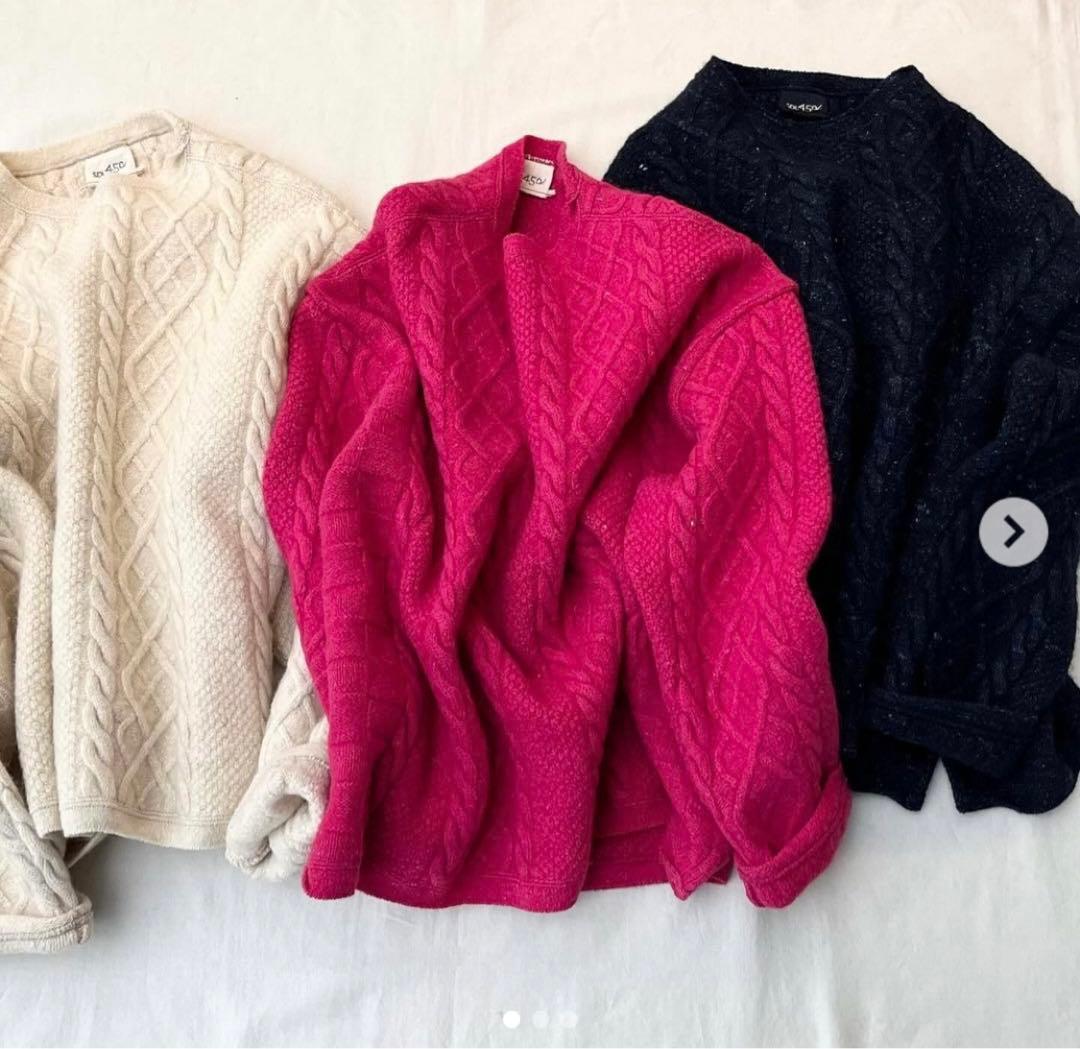 新品45R コットンシェットランドの908 セーター ナチュラル ¥74,800