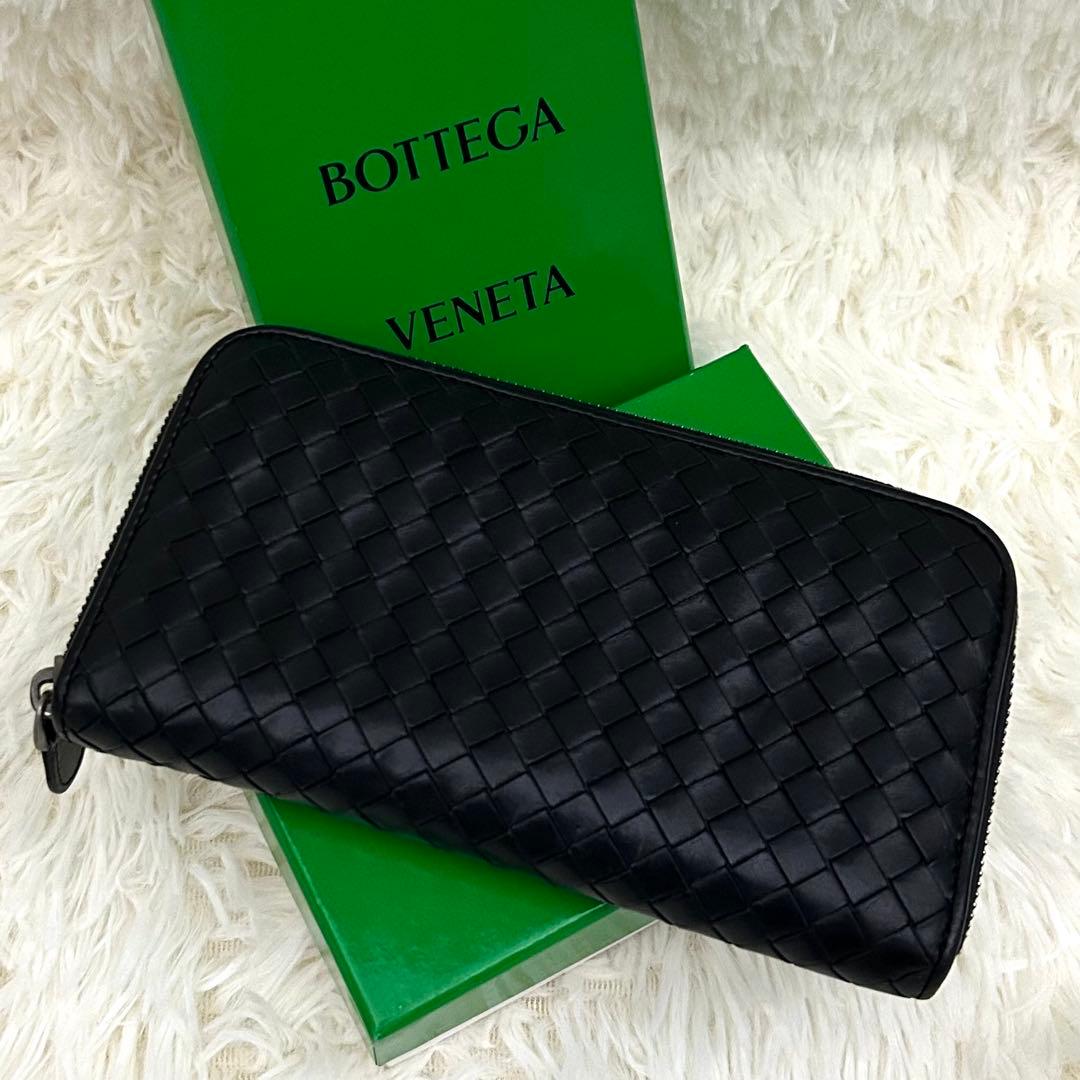 BOTTEGA VENETA イントレチャート ラウンドファスナー 長財布