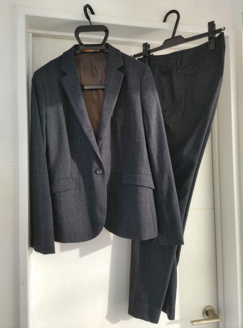 オリヒカ ORIHICA パンツスーツ L 濃紺チェック