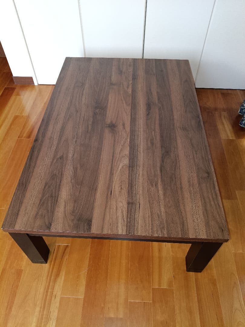 8600円の送料込 美品 家具調こたつ 120cm 長方形 フラットヒーター