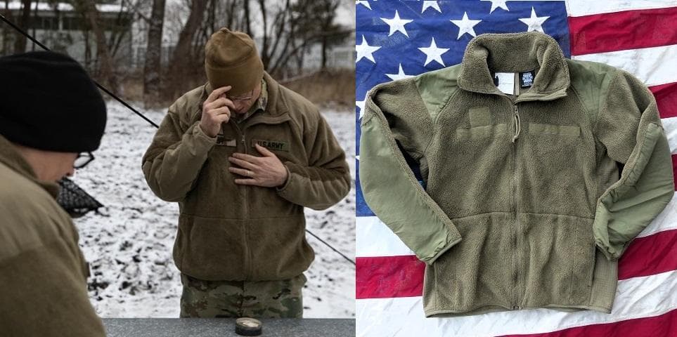 米軍実物　ポーラテックフリースジャケット　S-R　コヨーテ　ECWCS　128
