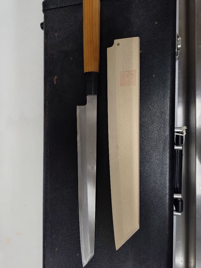 7*8様 柳刃包丁　堺一文字光秀　本鍛錬　27㎝　青波打