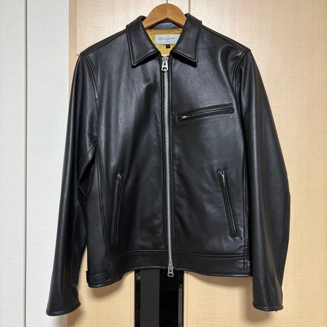 【美品】レトログレード東京 革ジャン シープレザー　ブラック×ゴールド　L Retro Grade（レトログレード） レトログレード【Retro Grade】TRUCKER