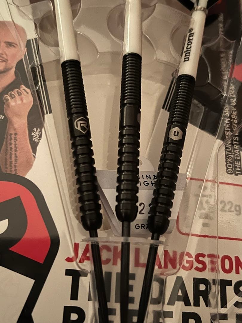 ハードダーツ　unicorn JACK LANGSTON 22G Unicorn Darts Referee Darts - Steel Tip - 90% Tungsten - Jack Langston