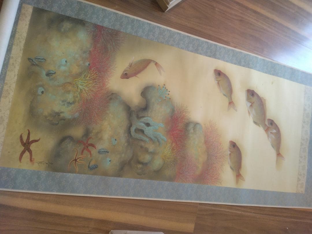 海の生物 日本画　作画［春風］