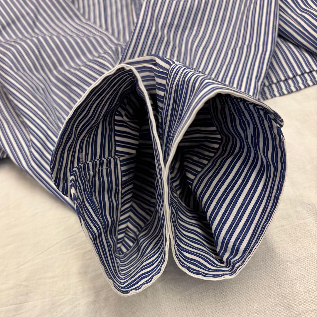 本日限定価格＜6(ROKU)＞コットン ストライプ クロップド シャツ 25aw