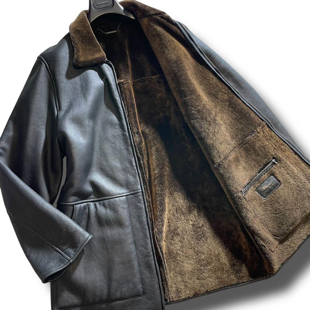 Ermenegildo Zegna ムートンコート レザーコート　ラム　L