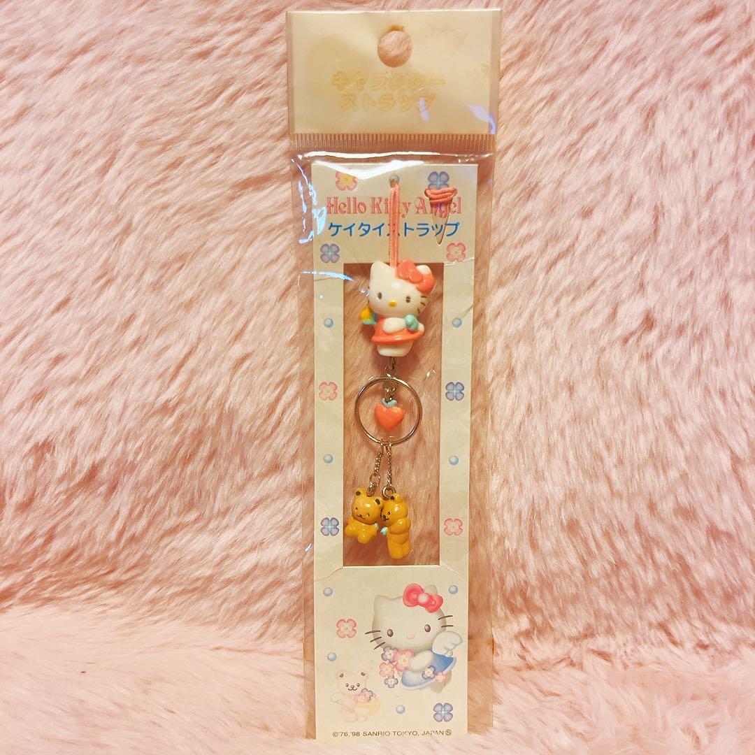 希少レア ハローキティ エンジェル タイニーチャム ストラップ 1998