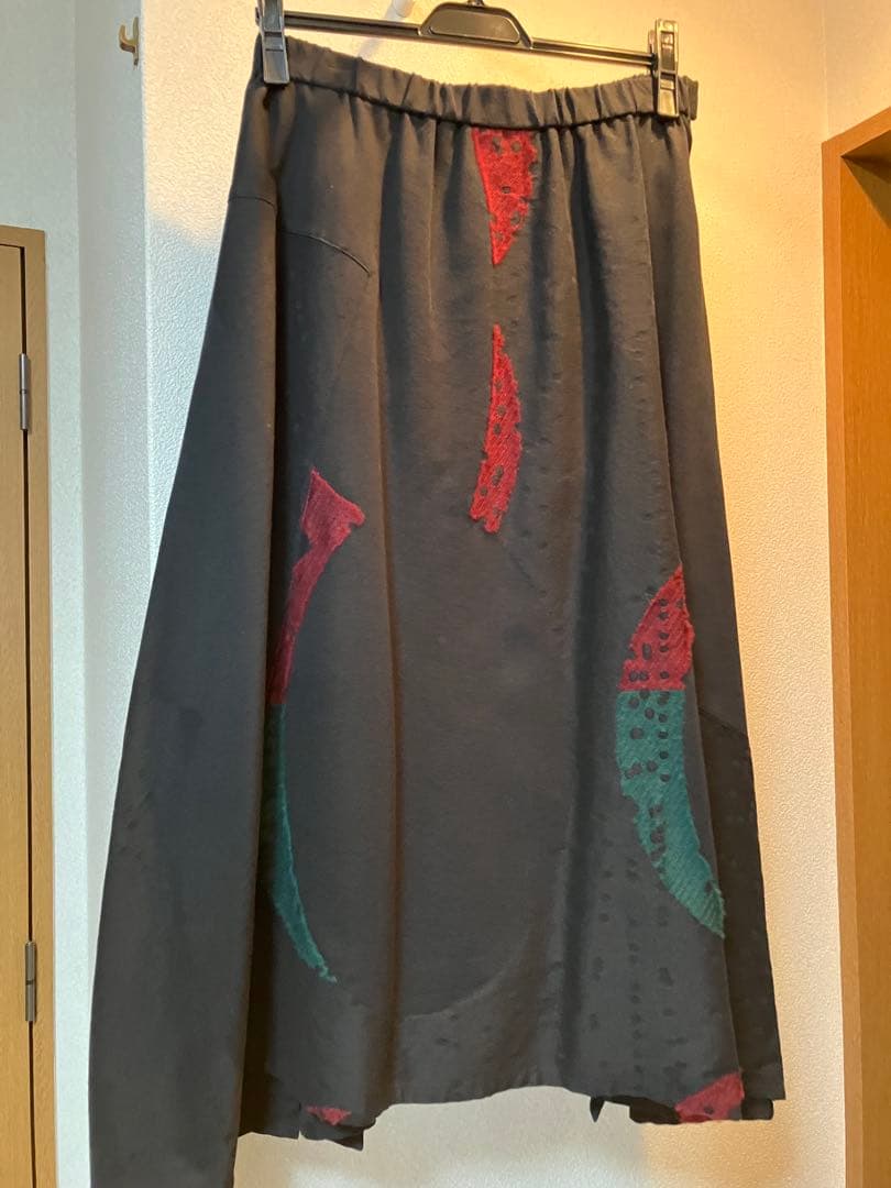 美品sensounico慈雨　スカート　ウール混 新品同様　ブラック　日本製