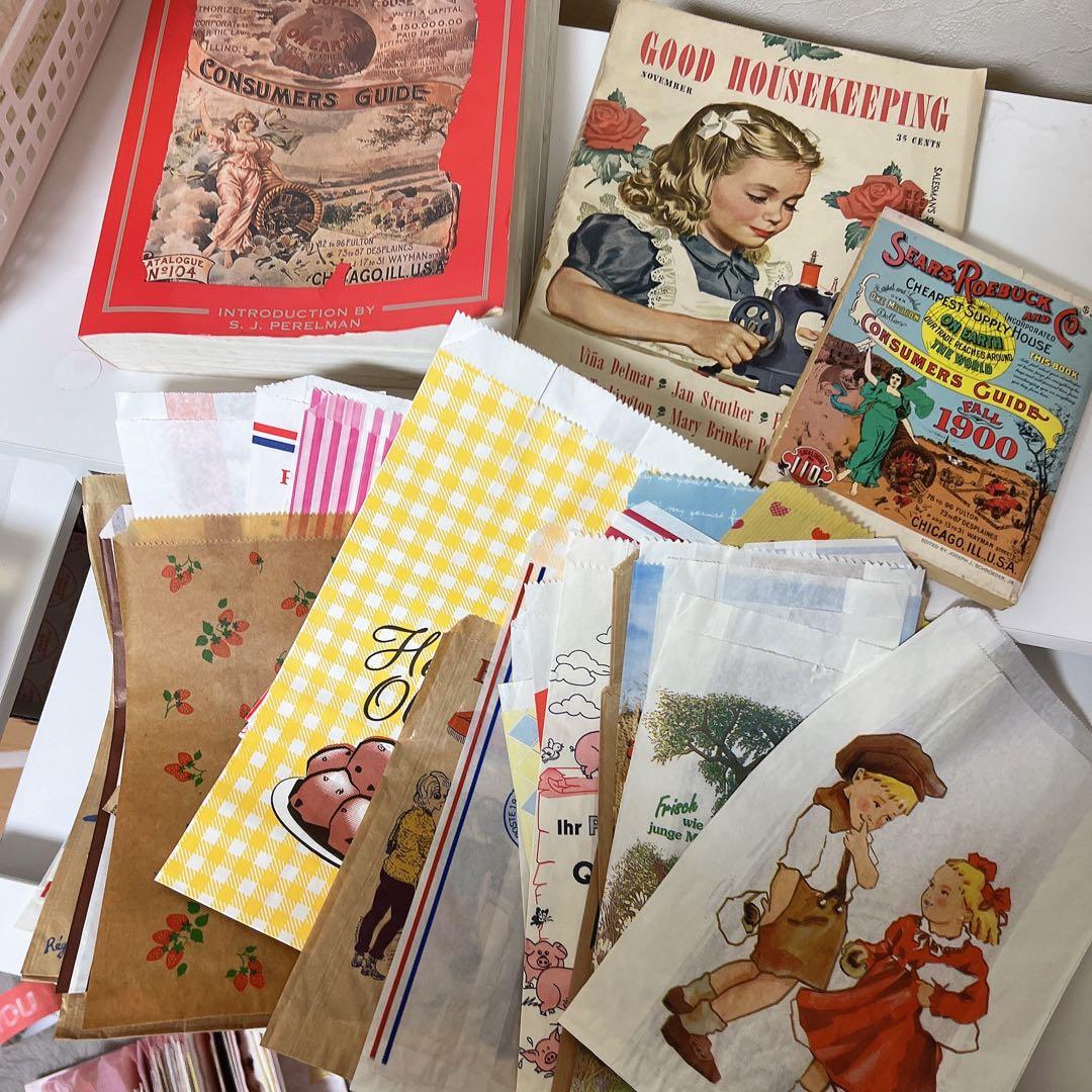 紙モノ コラージュ 1897年 シアーズ 復刻版 マルシェ袋 ジャンク