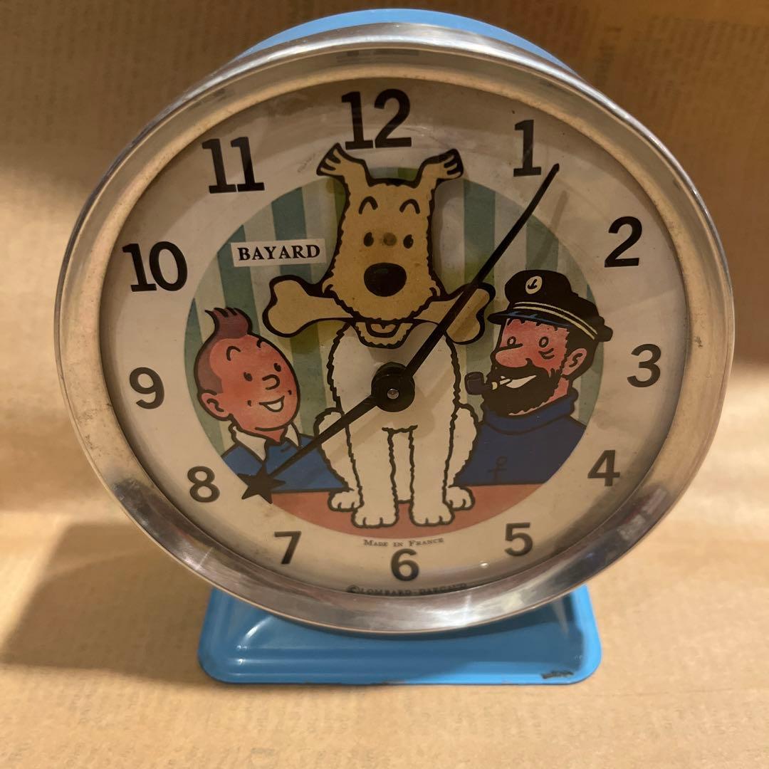 希少品 フランス BAYARL社 タンタンの冒険 置き時計 フランス製 フランスアンティーク ヴィンテージ 