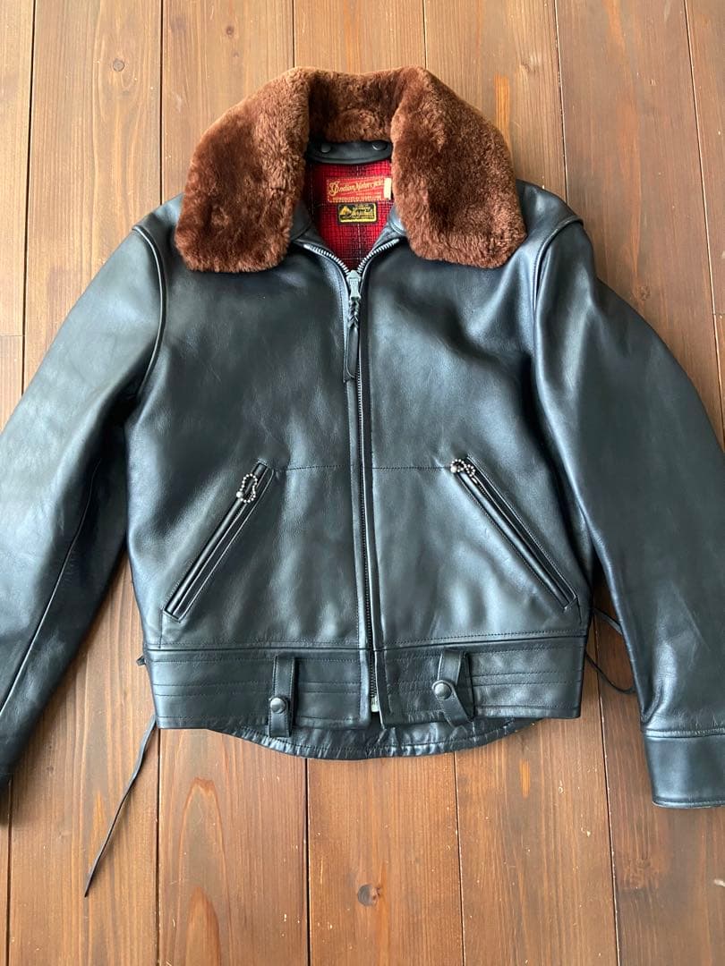 Indian Motorcycle シングル ライダース ジャケット 東洋 中古・古着通販】INDIAN MOTORCYCLE (インディアンモーターサイクル