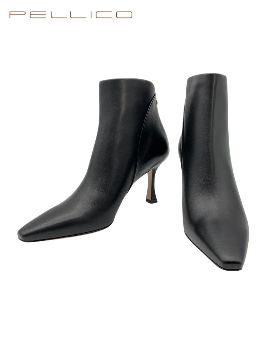 【未使用】PELLICO VENERE バックジップヒールレザーブーツ 36