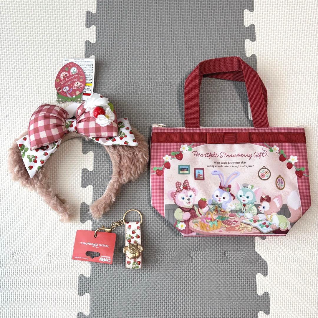 ディズニー＊ハートフェルトストロベリーギフト カチューシャ、ホルダー、バッグ カチューシャホルダー初登場「ダッフィー＆フレンズのハートフェルト