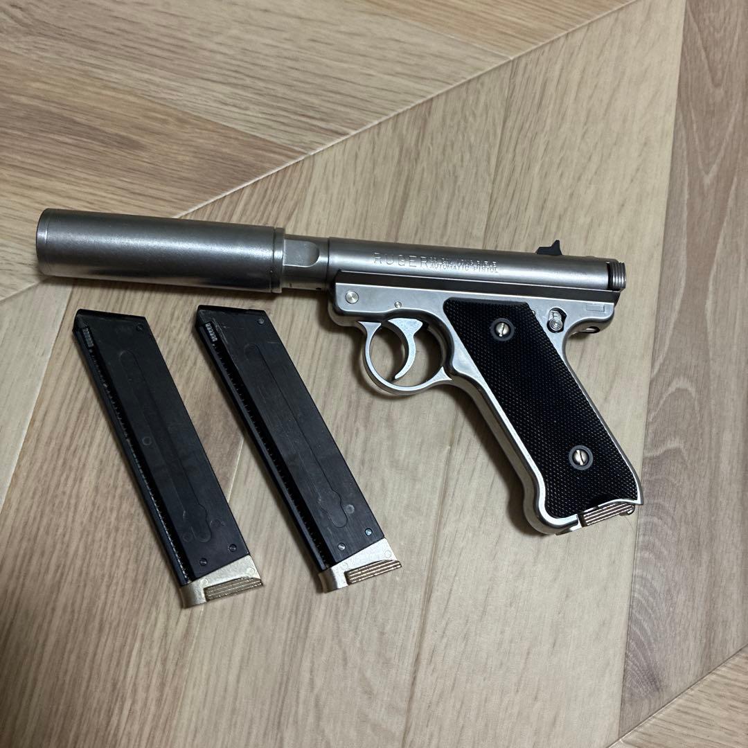 サバゲー最強サイドアーム　マルシン　スタームルガー　アサシンズ　スペアマグ２本付 楽天市場】マルシン スタームルガーMk1 アサシンズ サイレンサーVer