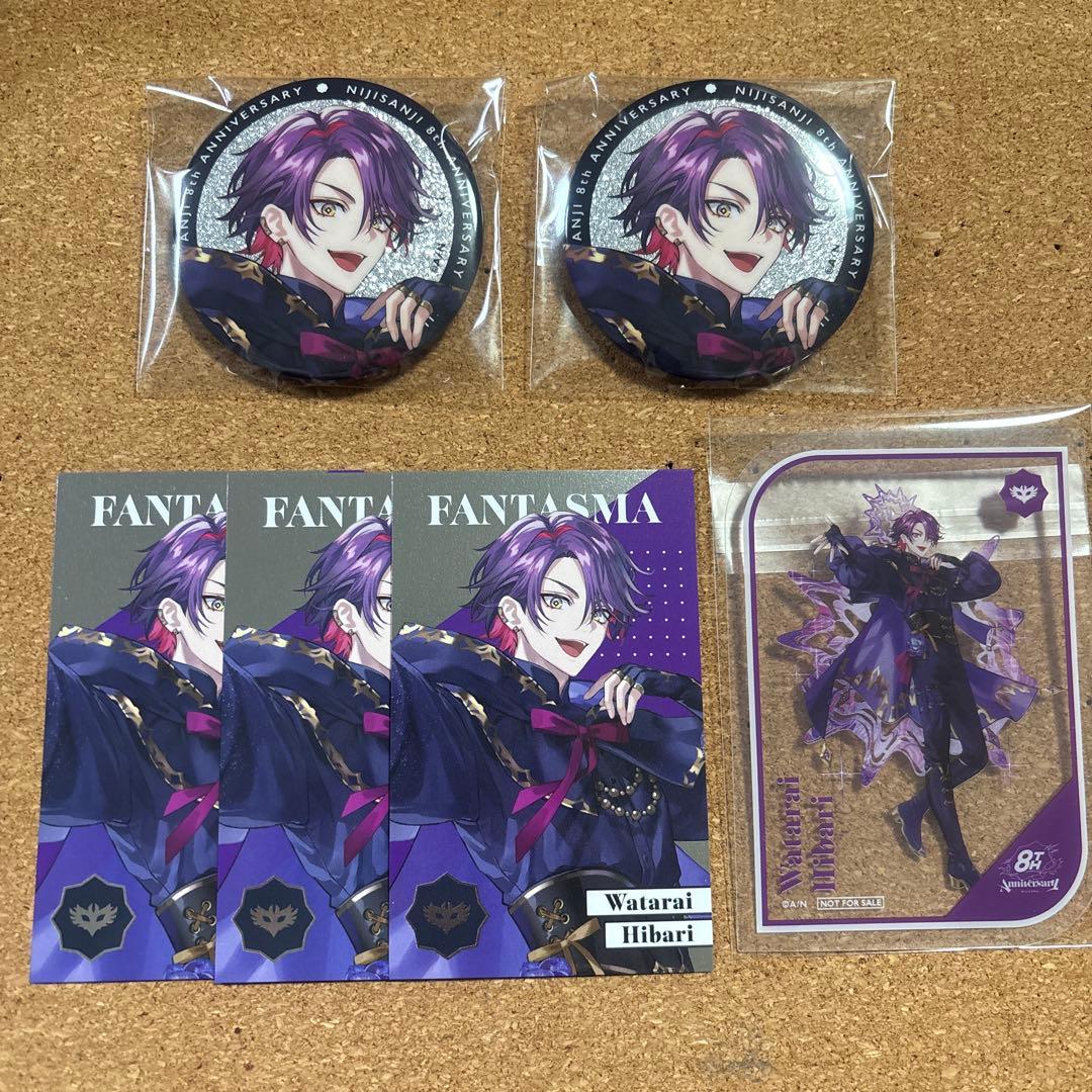 にじさんじ渡会雲雀 8周年 8th 缶バッジ メタルカード 特典 - メルカリ