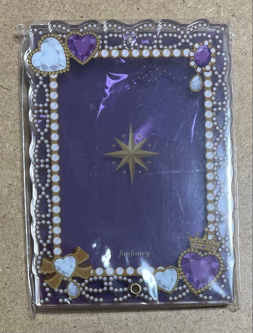 フクヤ アクリルフレーム　アンティークビジュー パープル　紫AGF2023 FUKUYA ONLINE フクヤオンライン