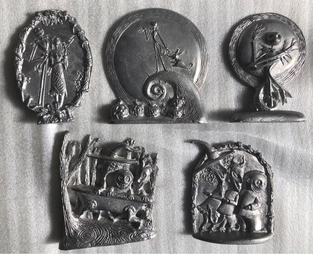 超レア ナイトメアビフォアクリスマス ピュータースタチュー 全5種 彫像 うわっ全5種揃ってるの！？ジャック＆ゼロ欲しすぎて死ぬんだけど誰か