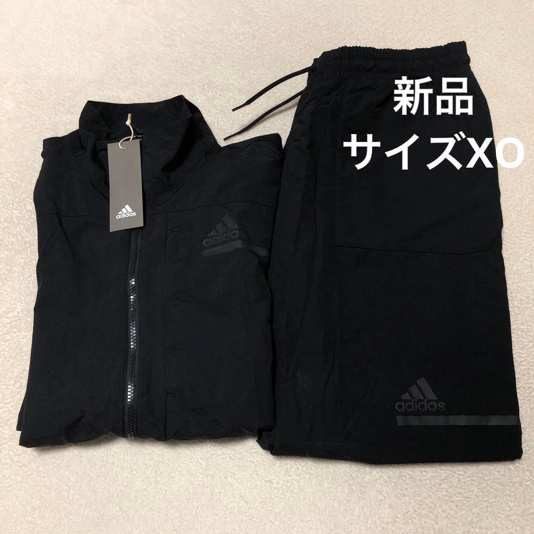 新品　adidas アディダス ウーブンジャケット　セットアップ　ブラックXO adidas（アディダス） ナイロンジャケット M WORD ウーブンジャケット