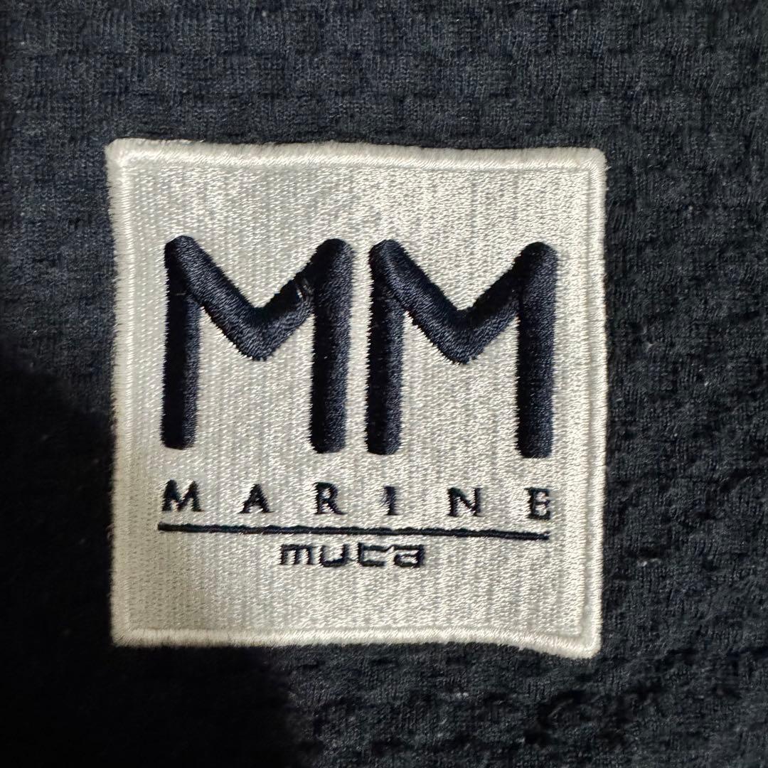 ムータマリンゴルフ】秋冬人気ロゴワッペン×ワッフル 長袖ゴルフジップ