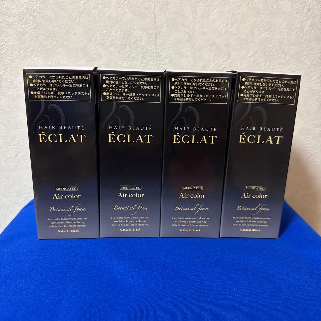 ボタニカルエアカラーフォーム（白髪染め）黒 4本セット新品未使用 Amazon | ヘアボーテエクラ ボタニカルエアカラーフォームEX