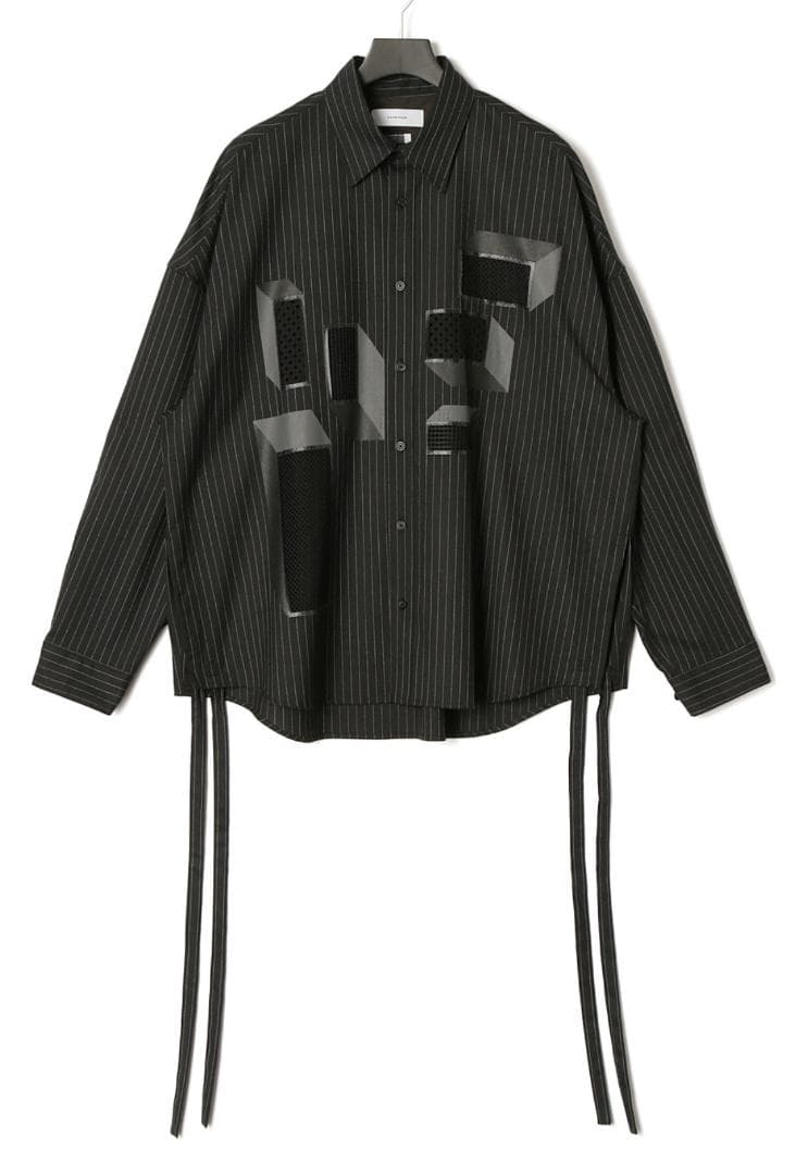 トップス FACETASM stripe mesh panel shirt L