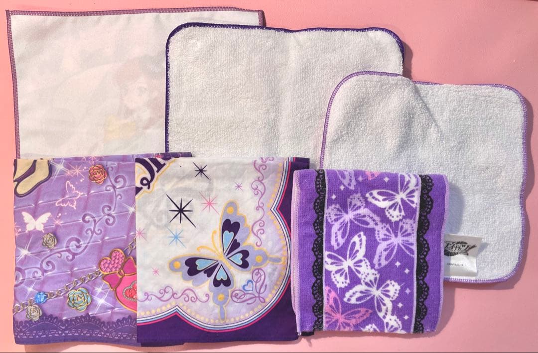 アイカツ！ 紫吹蘭 スパイシーアゲハ ハンドタオル ハンカチ 6枚セット