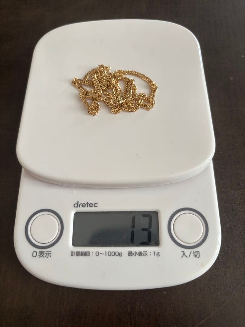 w*d様 18金ネックレス　6面ダブル　13g