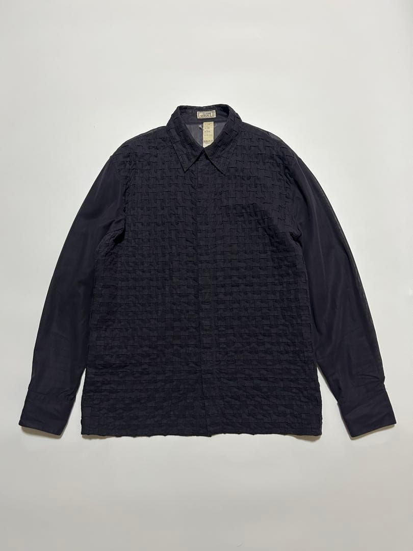 トップス 90s GIANNI VERSACE Woven Sheer Shirt