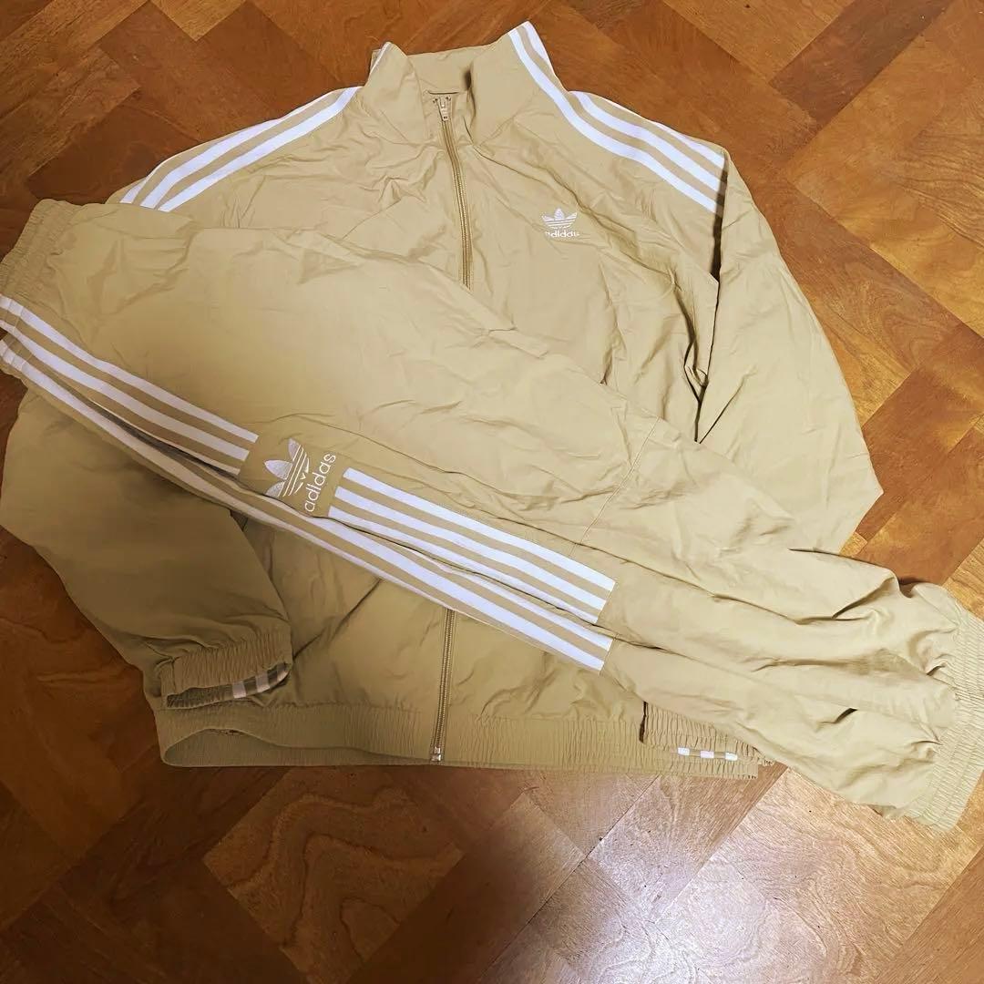 アディダス　ナイロンジャケット　ウーブン　ベージュ　2XL