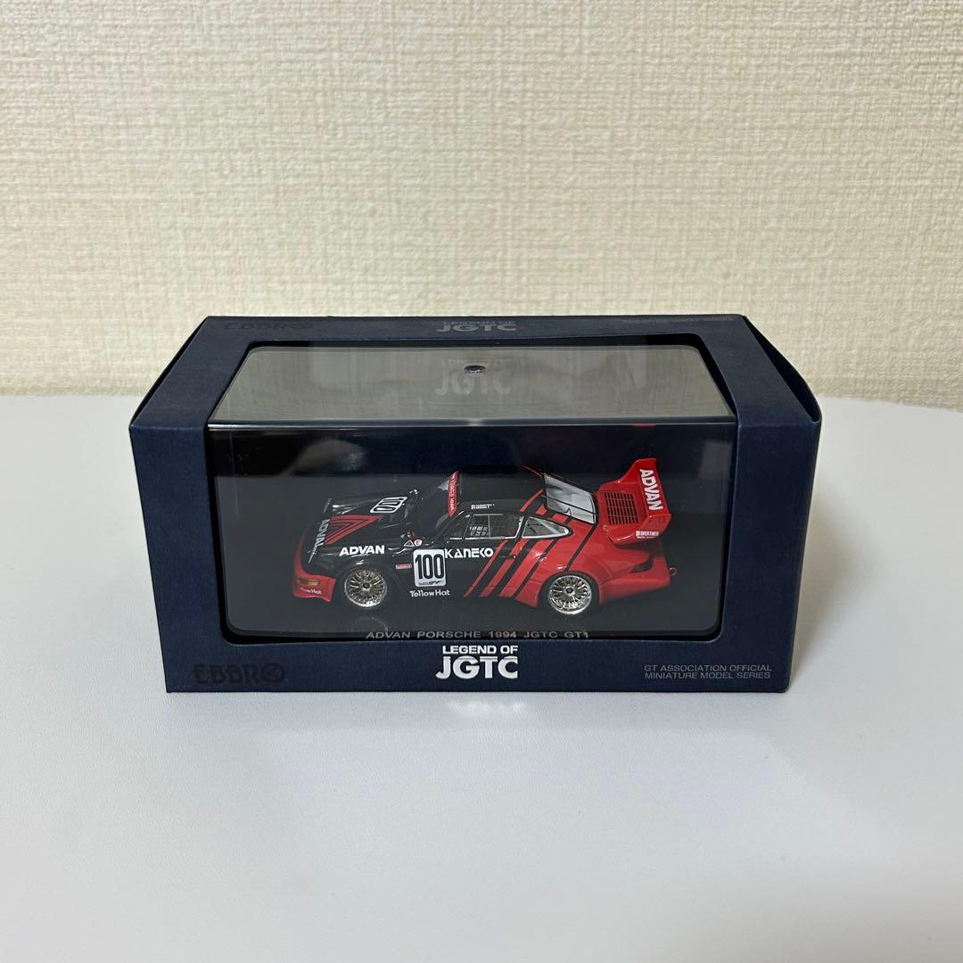 未使用 エブロ 1/43 アドバン ポルシェ 911 GT1 1994 #100