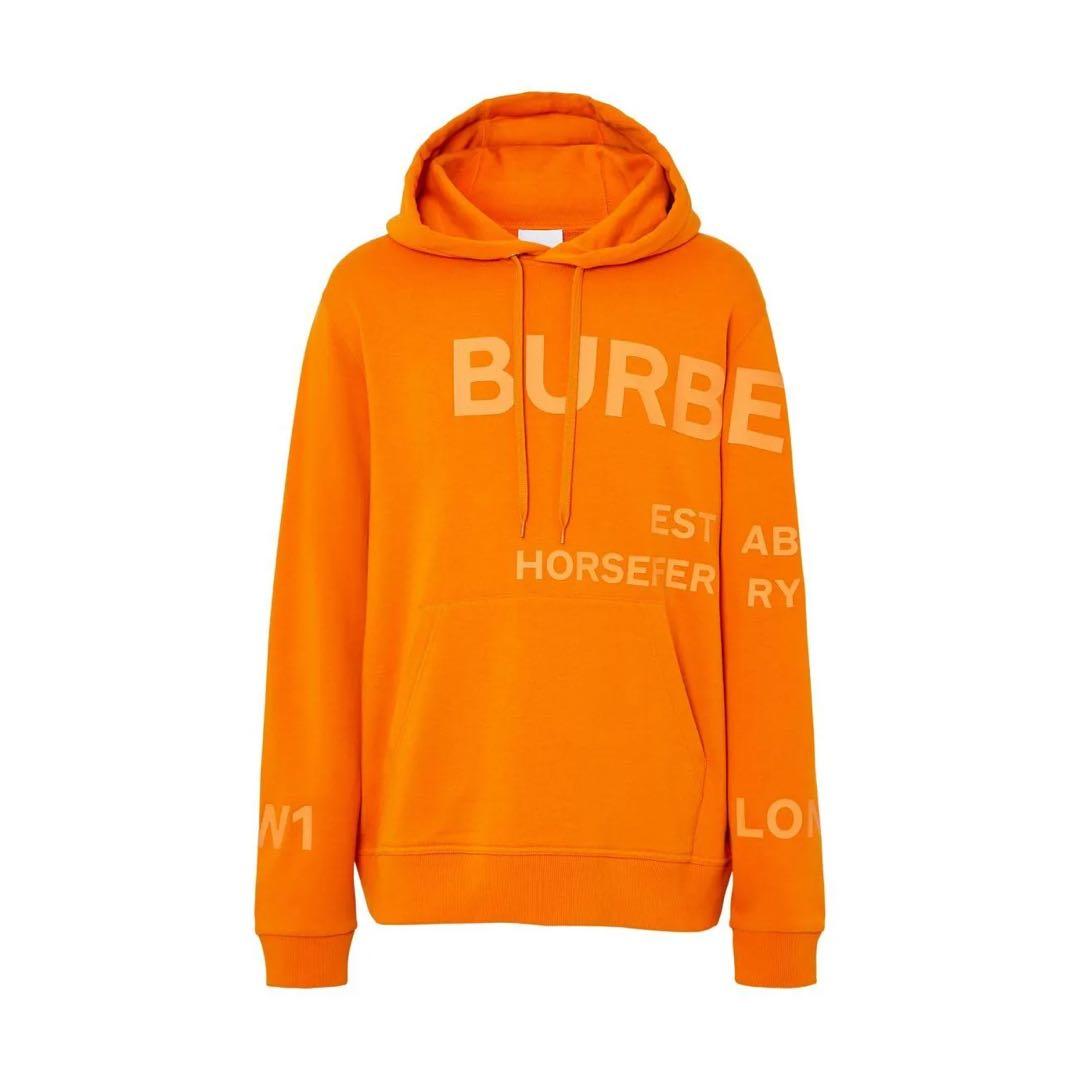 BURBERRY オレンジ フード付きパーカー - メルカリ