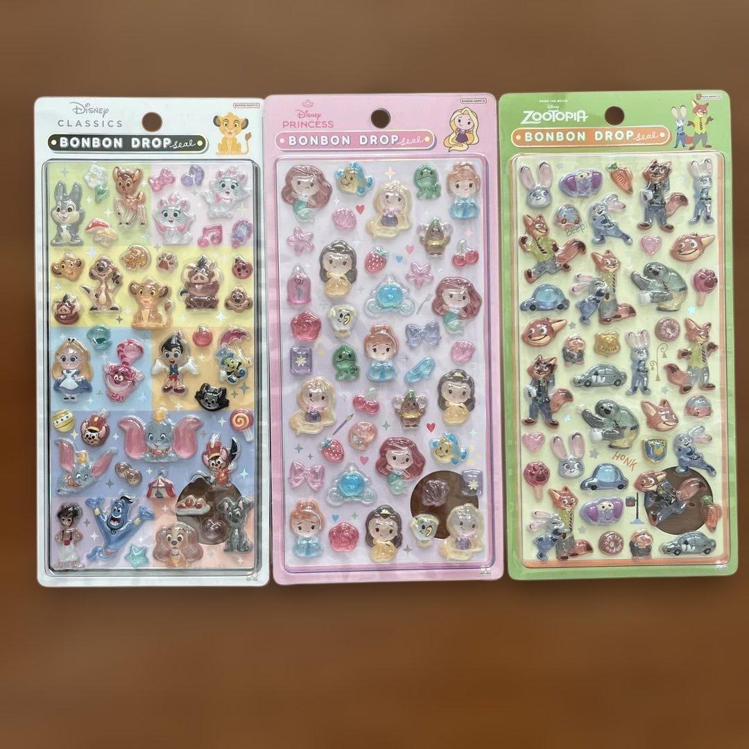 正規品/未開封/ボンボンドロップシール ディズニークラシック プリンセス まとめ