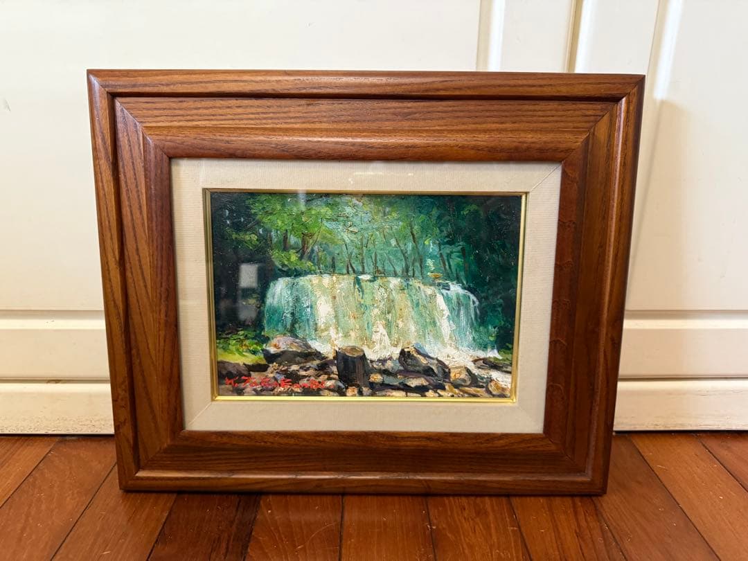 121.「銚子大滝（奥入瀬）」髙橋一善 油絵