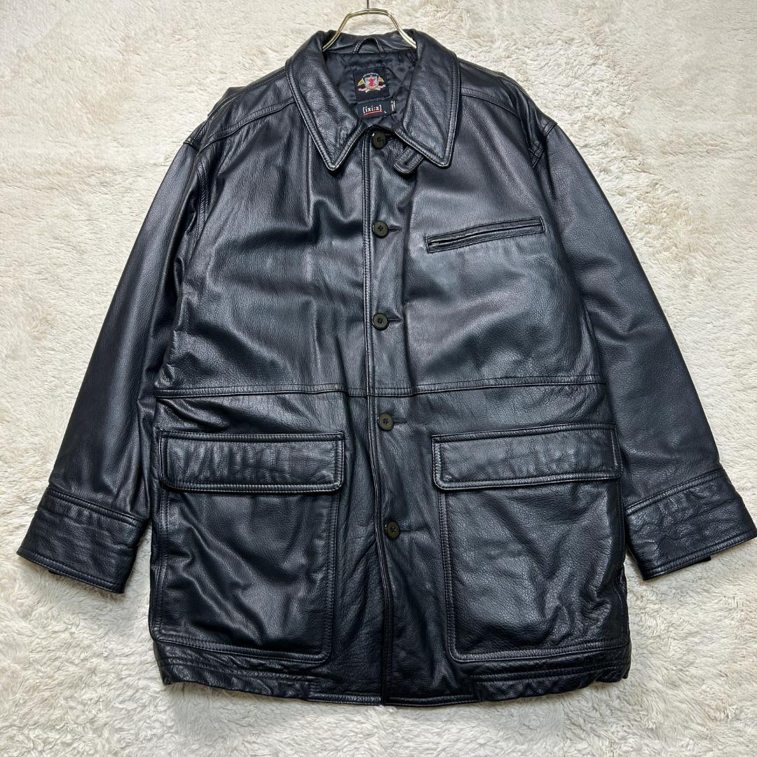 y2k ヴィンテージ ixi:z イクシーズ カウレザージャケット Lサイズ