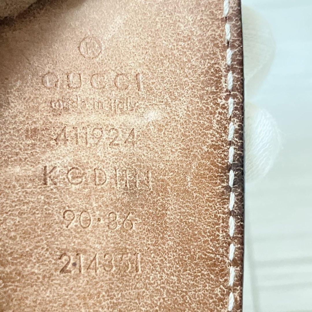 グッチ GUCCI レザー GG スプリーム ベルト シルバー金具 Y790