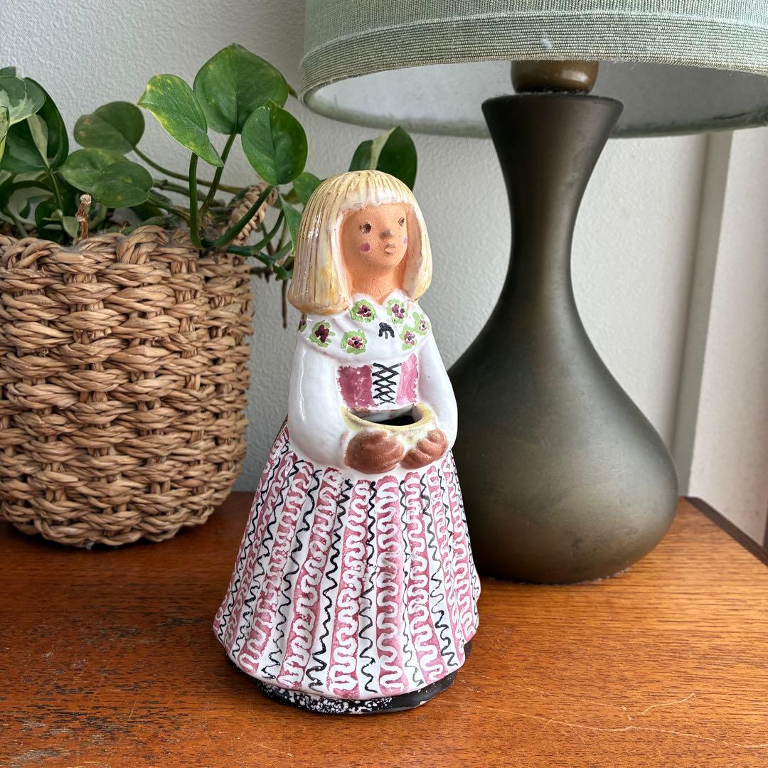 Rutebo ルーテボ フィギュア フラワーガール 北欧ビンテージ