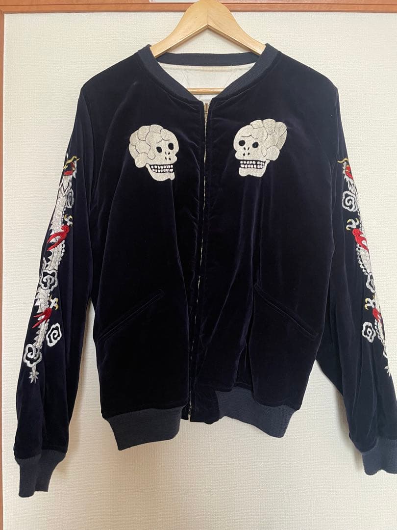 希望値下げ受付けます希少WAREHOUSE 別珍スカジャン髑髏・鷹サイズ38