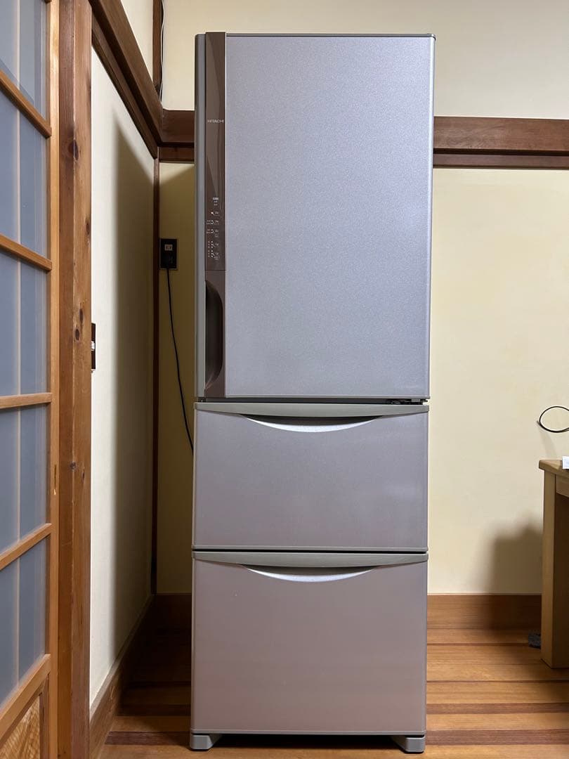 日立冷蔵庫375L 2019年製 日立 冷蔵庫 375L 右開き 3ドア 幅60cm 真ん中野菜室うるおいチルド R