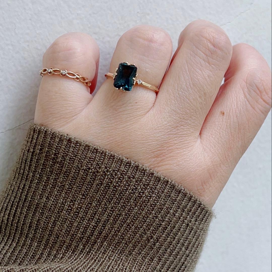 TSUTSUMI ツツミ　ロンドンブルートパーズ　k10 YG 10号