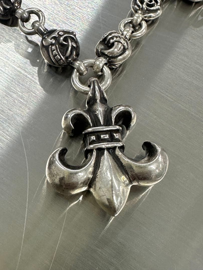 クロムハーツ マルチボールチェーンBSフレア シルバーネックレス