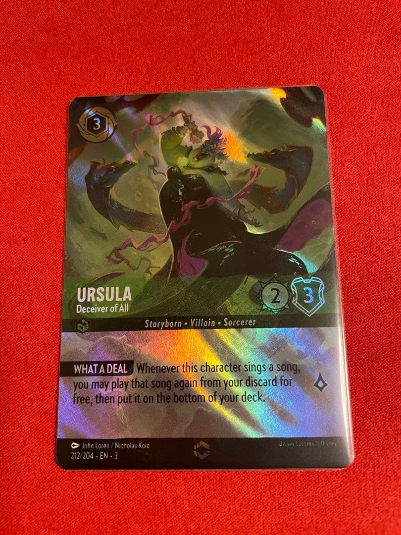 【英語版】ディズニーロルカナ　アースラ　エンチャンテッド 逆襲のアースラ』に収録される全てのエンチャンテッド・カードと通常