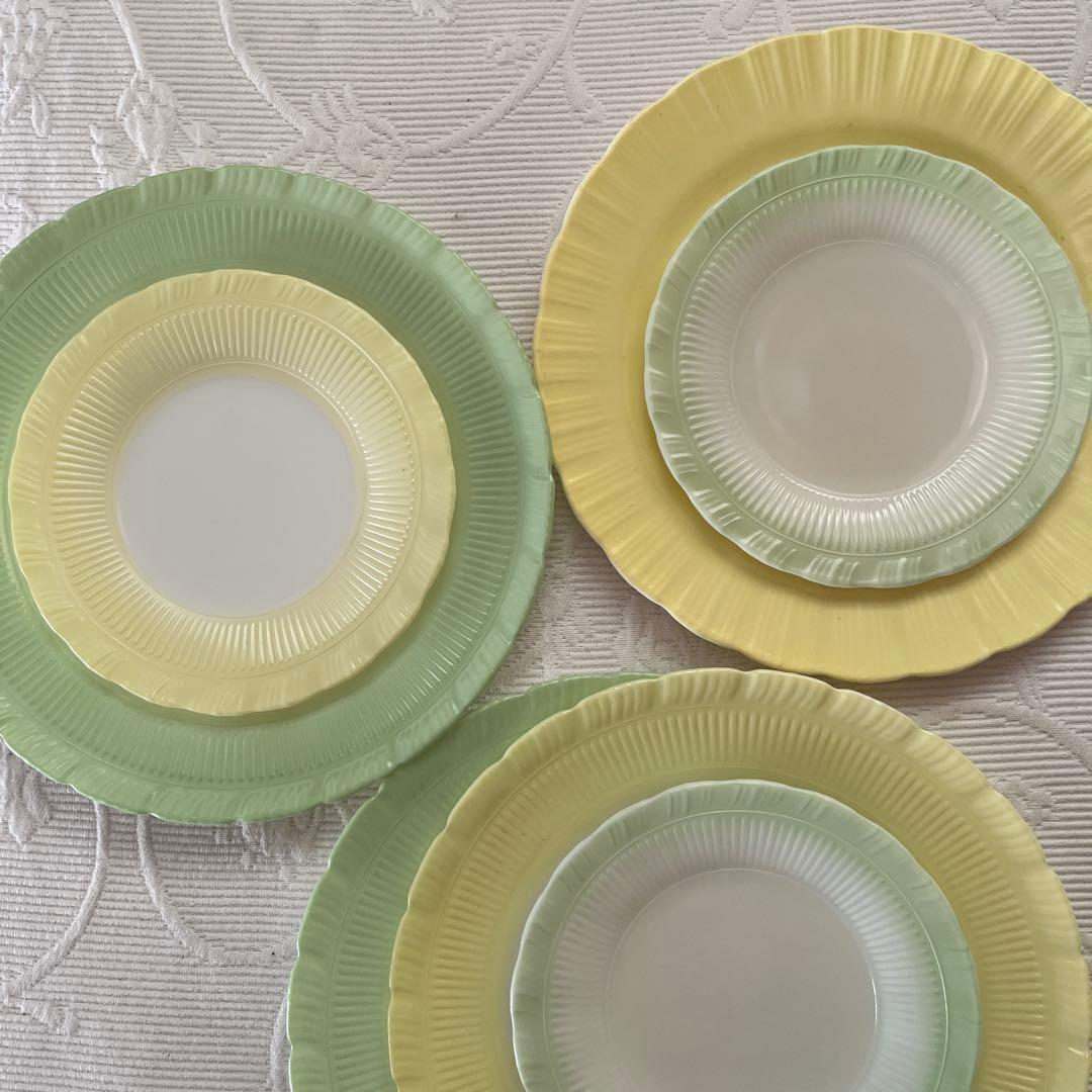 アメリカ　ビンテージ　マクベスエバンス　クレマックス　プレート　大小7枚組