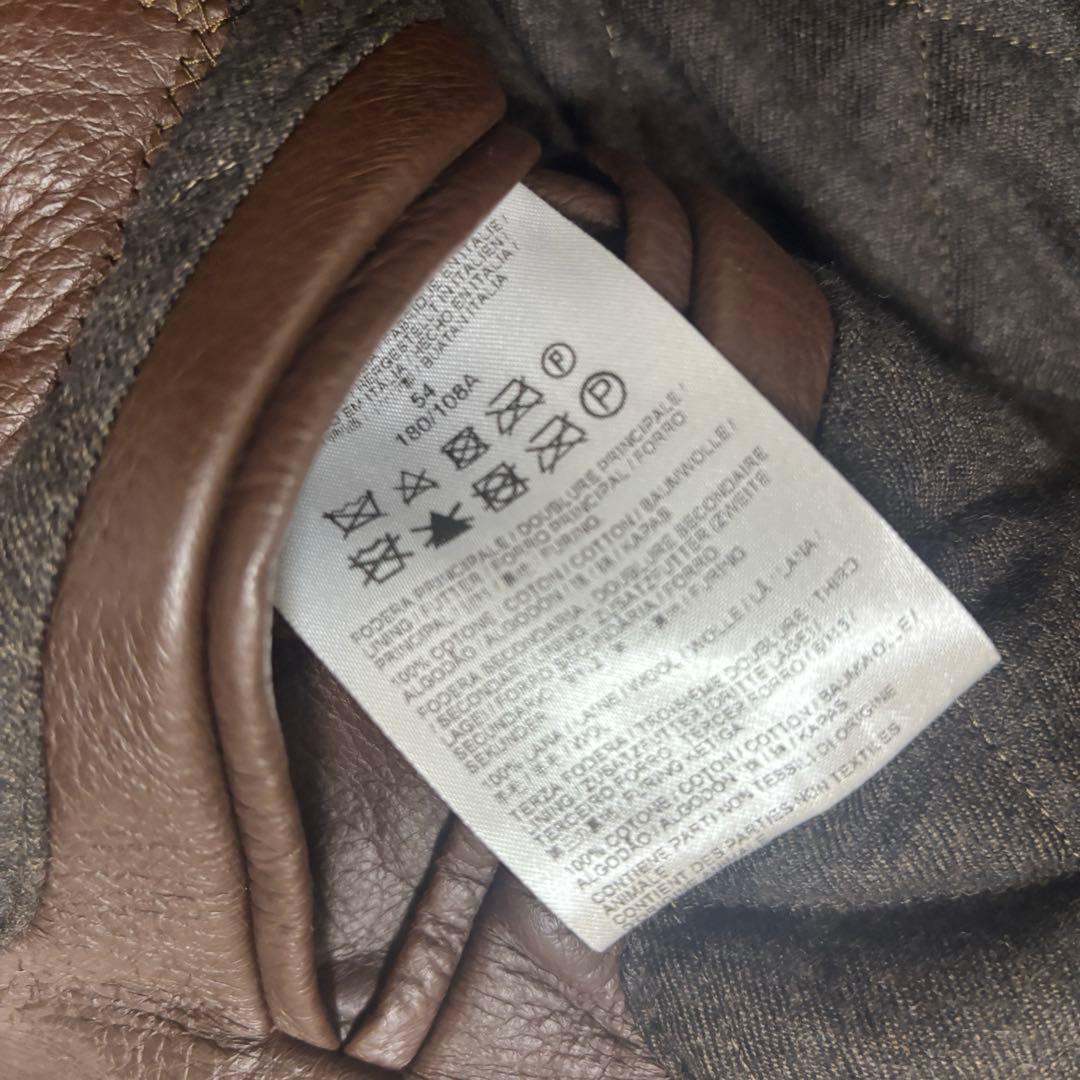 187万✨Brioni エルクレザー ライダース ブルゾン 中綿入 54 XL - メルカリ