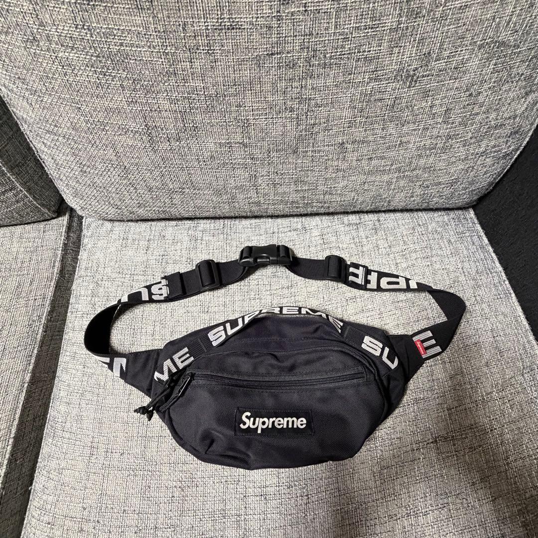 シュプリーム 2018ss ウエストバッグ 黒