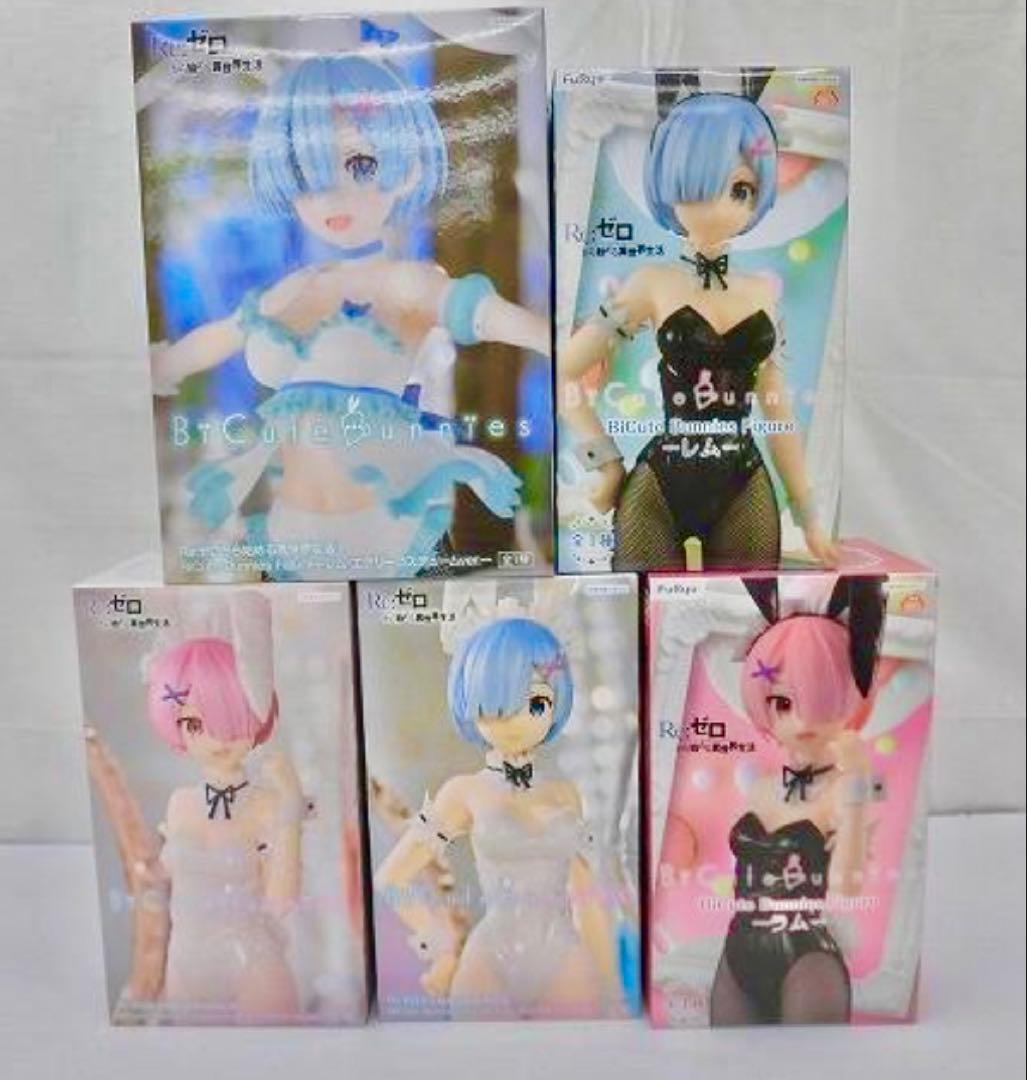 Re:ゼロから始める異世界生活 『未開封』リゼロレム ラム フィギュ5体セット