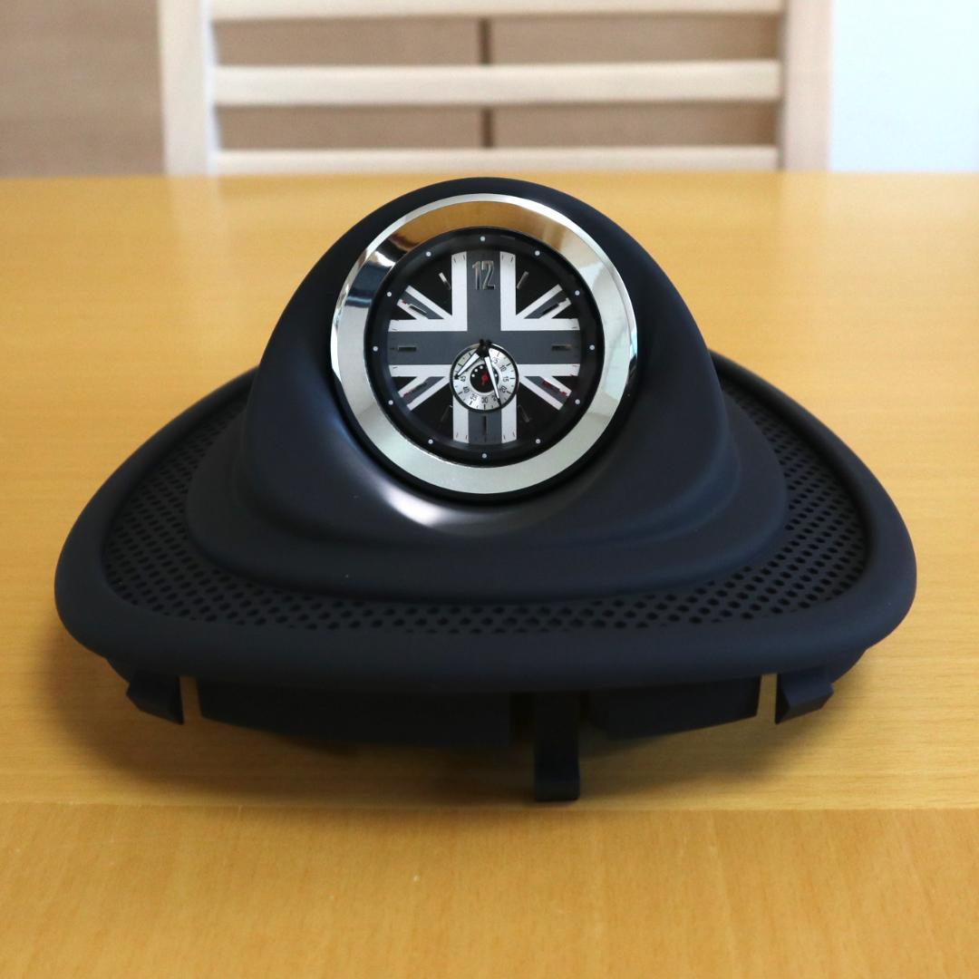 ★MINI F型・ポルシェ風のダッシュボード・アナログ時計（ブラックJK）★