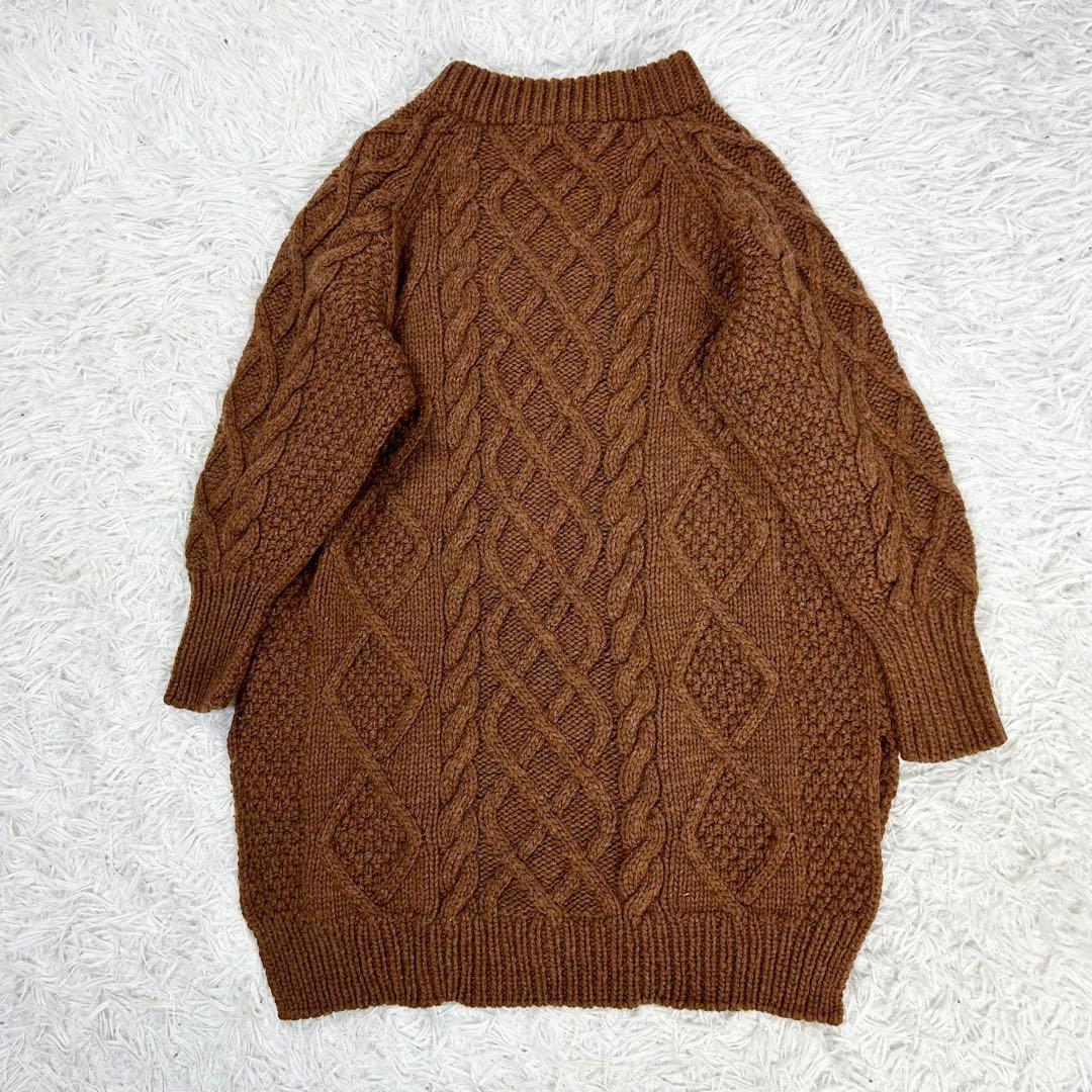 45R 45rpm 手編み ざっくりケーブルハンドニットビッグセーター 0