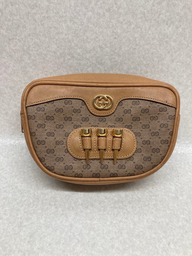 ヴィンテージ オールドグッチ GUCCI レザー ウエストポーチ ショルダー GUCCI グッチ オールドグッチ ウエストバッグ レザー ブラック