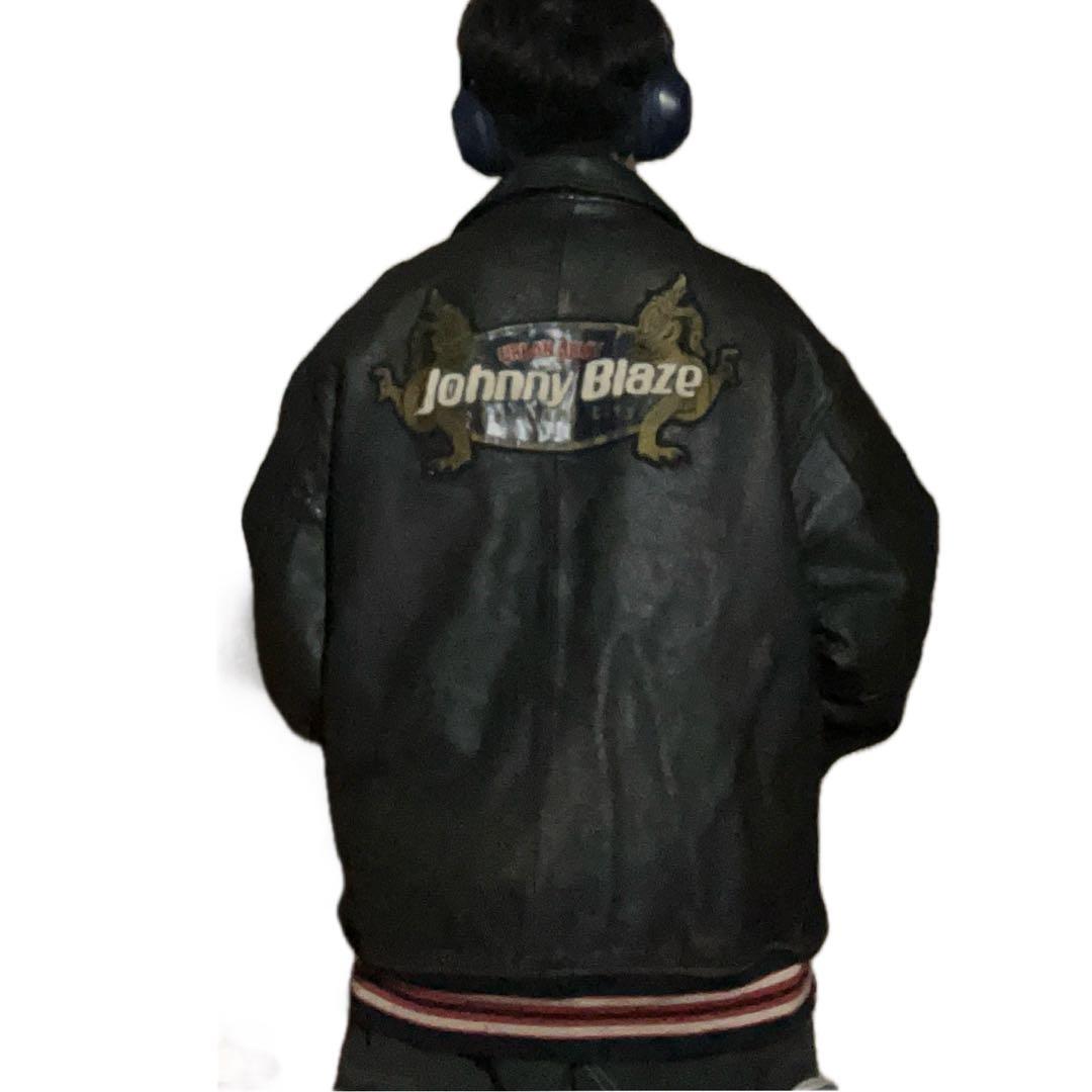 b-boy 90's johnny blaze 本革 レザージャケット 3xl